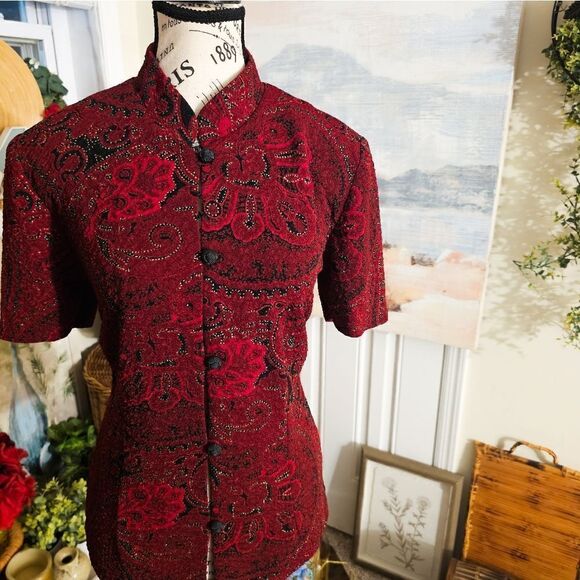 Vintage R & K Original Paisley Print Stylish Statement Top. - Picture 9 of 15